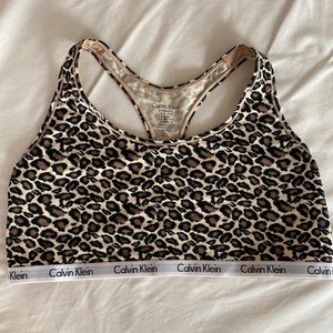 Calvin Klein leopard print sports bra
